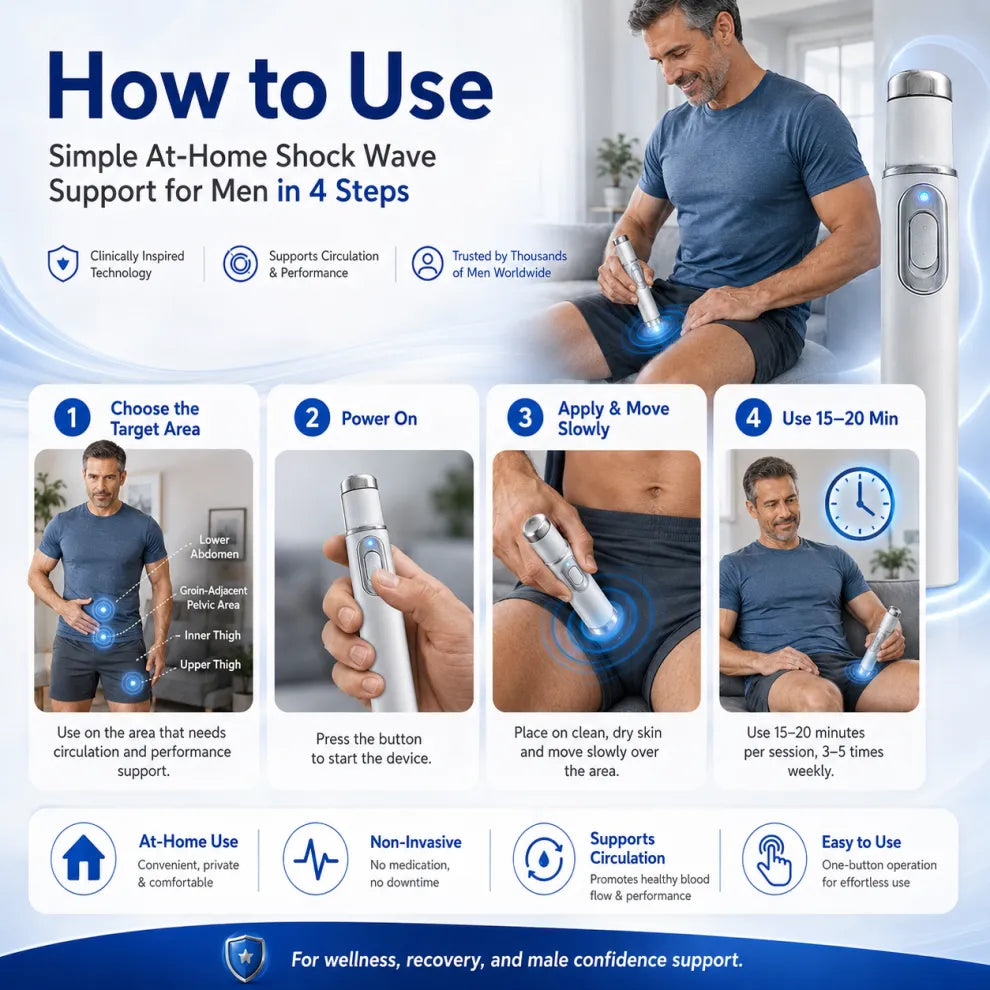 ⚡ Advanced Acoustic Wave Therapy Device | Men’s Wellness & Performance Support Technology