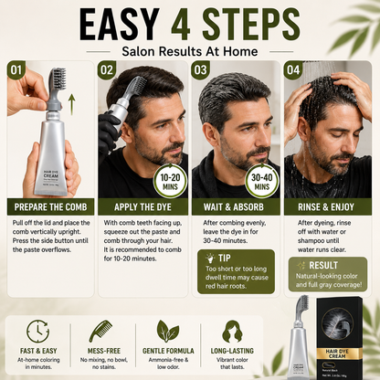 🔥 50% OFF TODAY |🪮 Gray Hair Cover Up Comb – No-Mess Instant Hair Color Touch-Up Tool