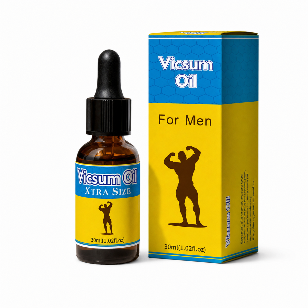 Vicsum Oil bottle and packaging