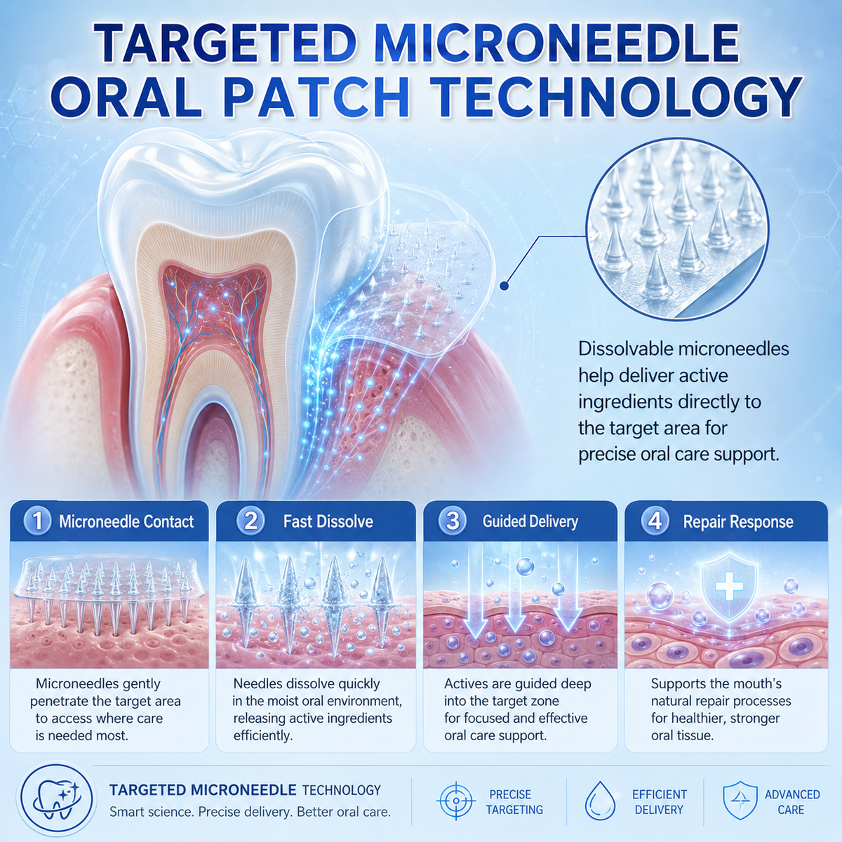 Targeted dissolving oral patch technology