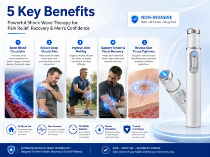 ⚡ Advanced Acoustic Wave Therapy Device | Men’s Wellness & Performance Support Technology