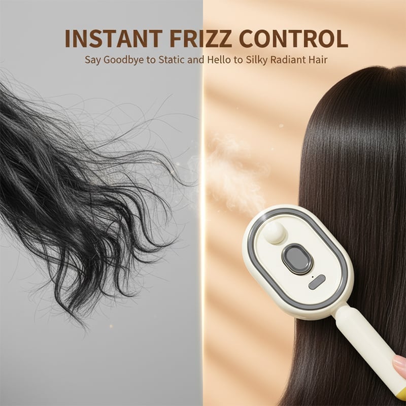 Electric comb helping control frizz and static